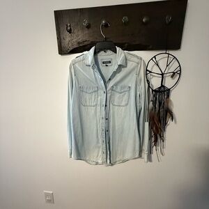 Express Light Blue Casual Shirt